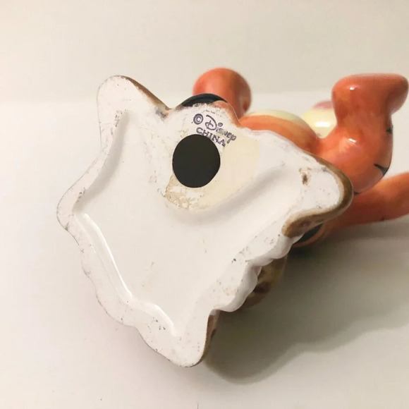 Vtg Tigger On Stump Walt  Disney Figurine Ceramic Winnie The Pooh Chipped - Picture 11 of 12